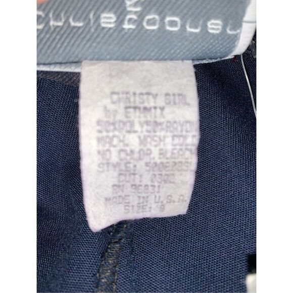 Vintage Navy High Waist Pleated Trousers USA Size 8 - Picture 9 of 9